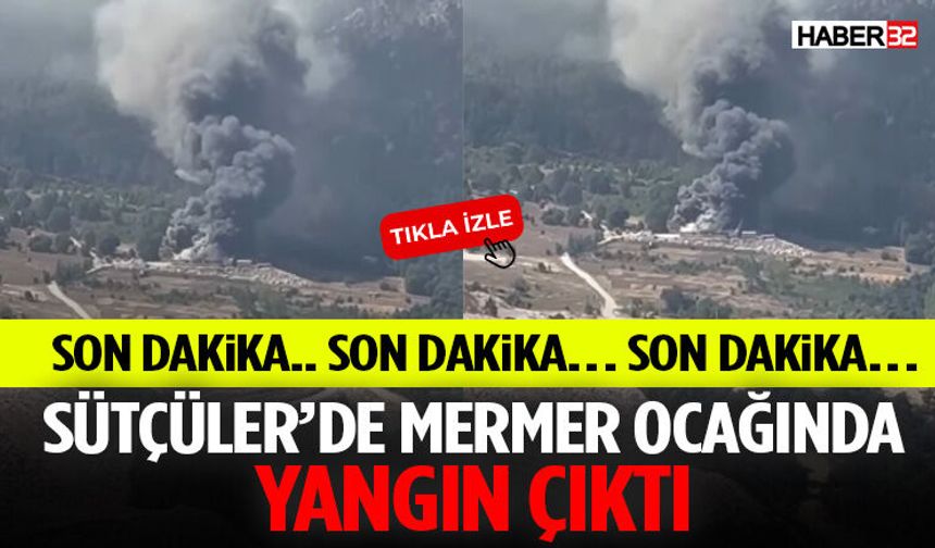 Sütçüler’de Mermer Ocağında Panik Anlar! Biranda Alev Aldı