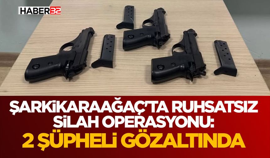Şarkikaraağaç'ta Ruhsatsız Silah Operasyonu