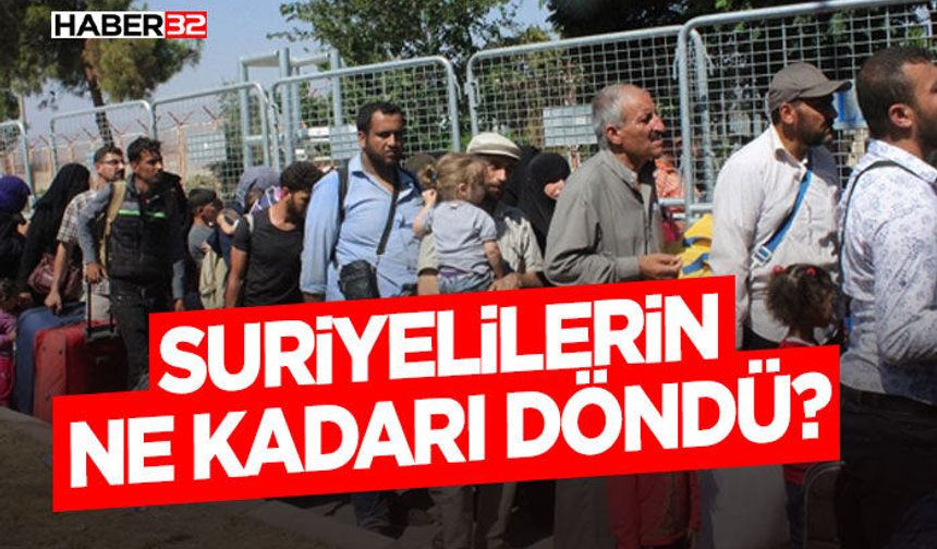 Suriyelilerin ne kadarı döndü?