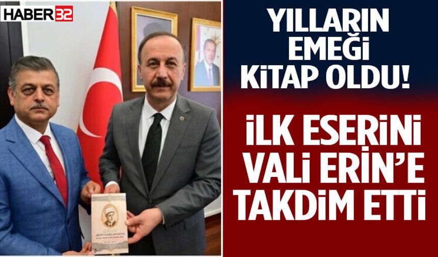 Mevlüt Tosun İlk Eserini Vali Erin’e Takdim Etti