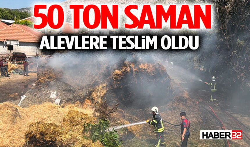 50 Ton Saman Alevlere Teslim Oldu