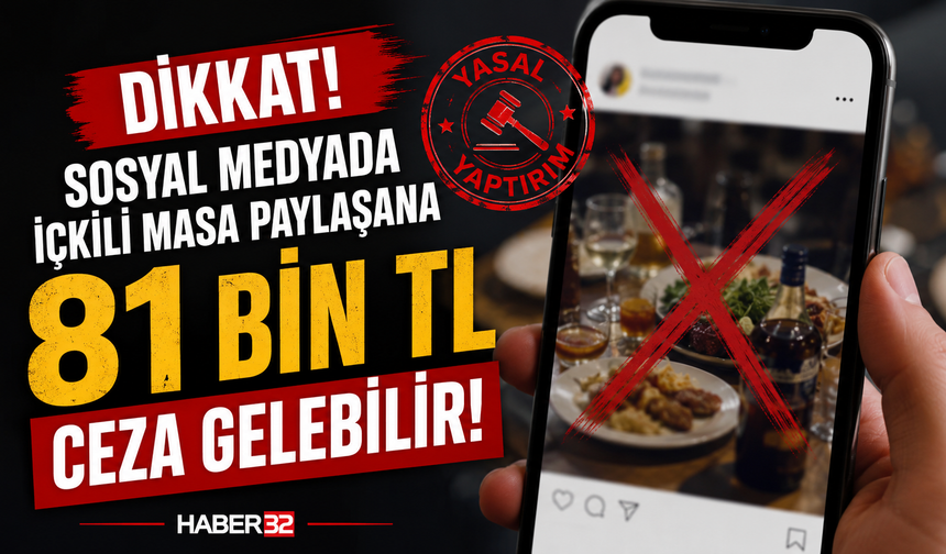 Dikkat! Sosyal Medyada İçkili Masa Paylaşana 81 bin TL Ceza Gelebilir!