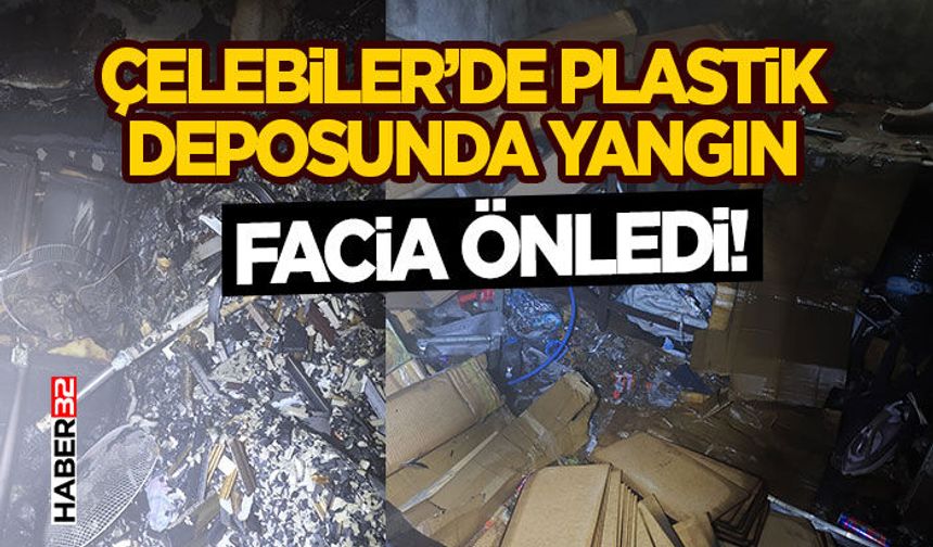 Çelebiler’de Plastik Deposunda Yangın