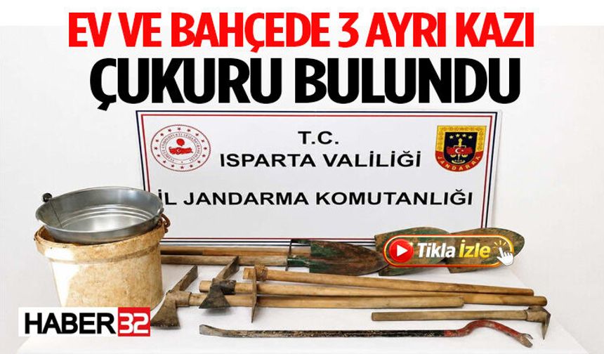 Ev ve Bahçede 3 Ayrı Kazı Çukuru Bulundu