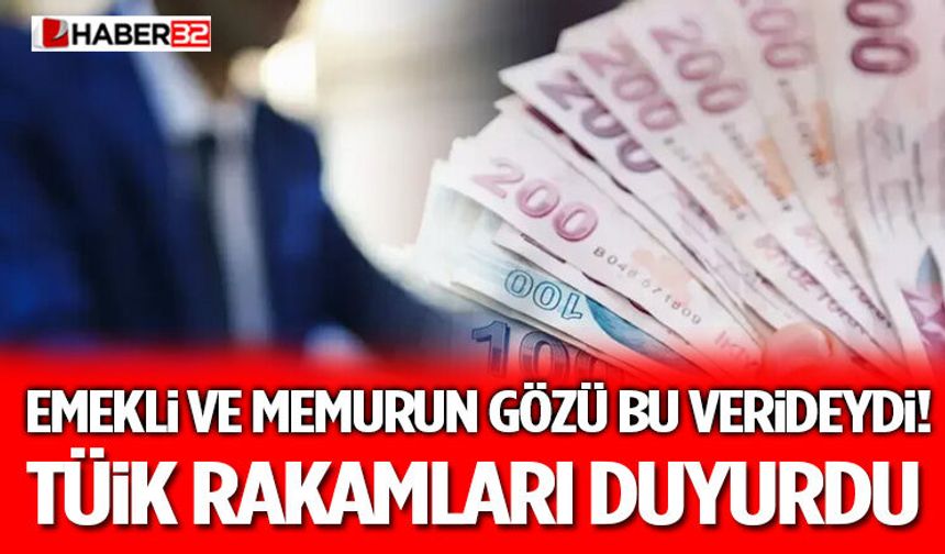 Emekli ve Memurun Gözü Bu Verideydi! TÜİK Rakamları Duyurdu