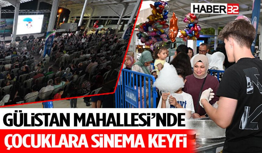 Gülistan Mahallesi’nde Çocuklara Sinema Keyfi
