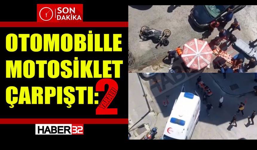 ISPARTA’DA OTOMOBİLLE MOTOSİKLET ÇARPIŞTI: 2 YARALI