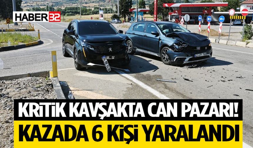 Kritik Kavşakta Can Pazarı! Kazada 6 Kişi Yaralandı