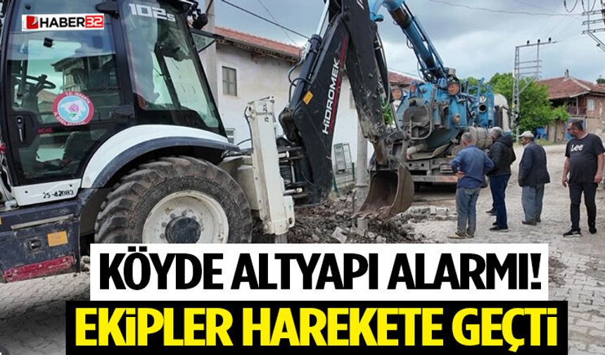 Köyde Altyapı Alarmı! Ekipler Harekete Geçti