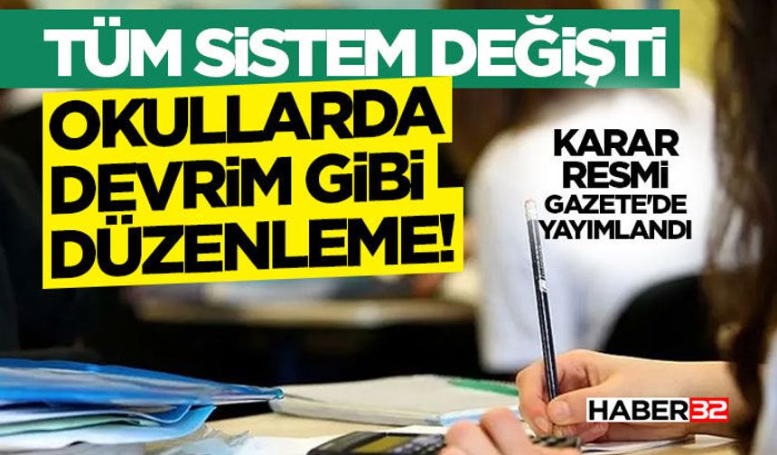 Okullarda Devrim Gibi Düzenleme!
