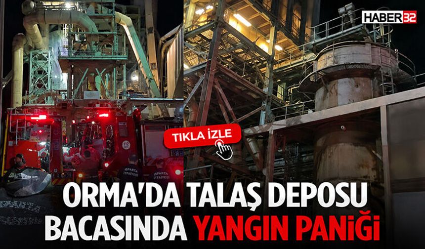Orma'da Talaş Deposu Bacasında Yangın Paniği!