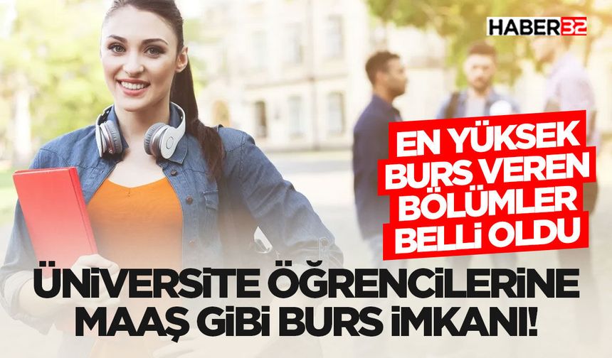 En Yüksek Burs Veren Bölümler Belli Oldu