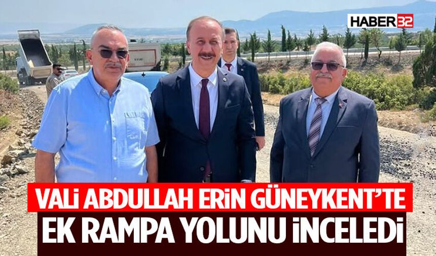 Vali Abdullah Erin Güneykent’te Ek Rampa Yolunu İnceledi