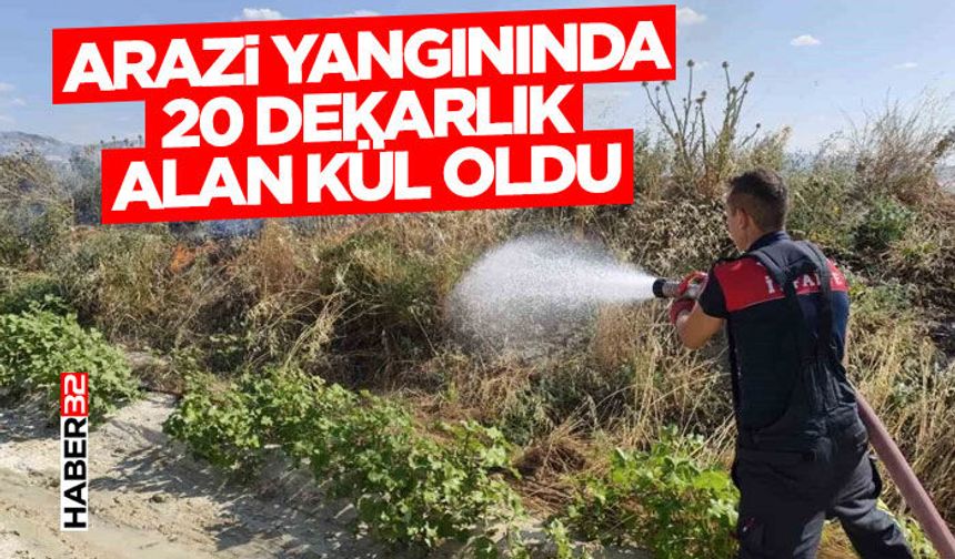 Burdur'da arazi yangınında 20 dekarlık alan kül oldu