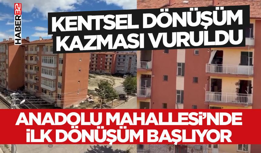 Kentsel Dönüşüm Kazması Vuruldu