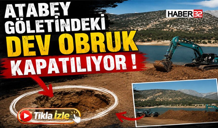 Atabey Göleti’ndeki Obruklar Kapatılıyor