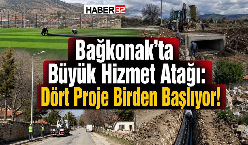 Bağkonak’ta Hizmet Atağı: Dört Çalışma Birden Başlıyor