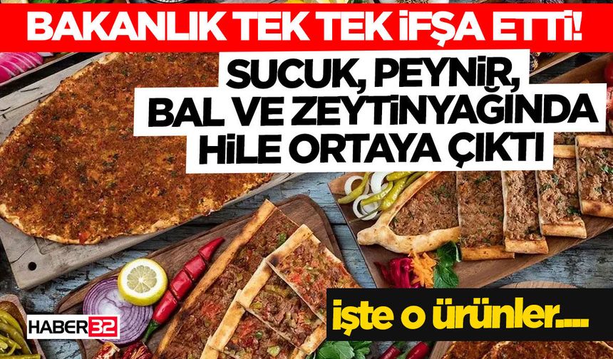 Sucuk, Peynir, Bal ve Zeytinyağında Hile Ortaya Çıktı