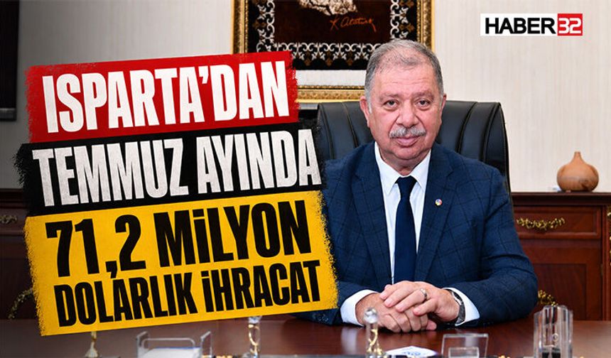 Isparta’dan Temmuz Ayında 71,2 Milyon Dolarlık İhracat