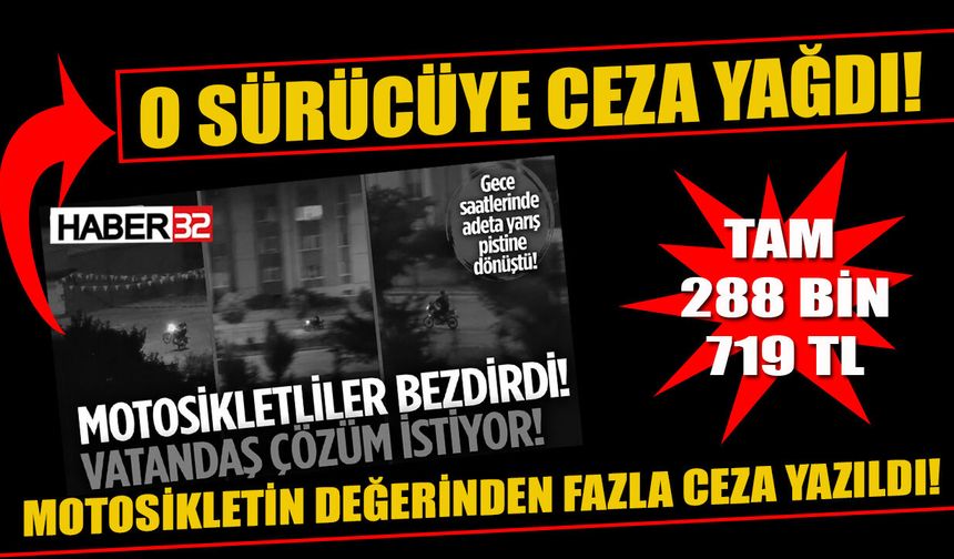 O Sürücüye Motosikletin Değerinden Fazla Ceza Yazıldı!