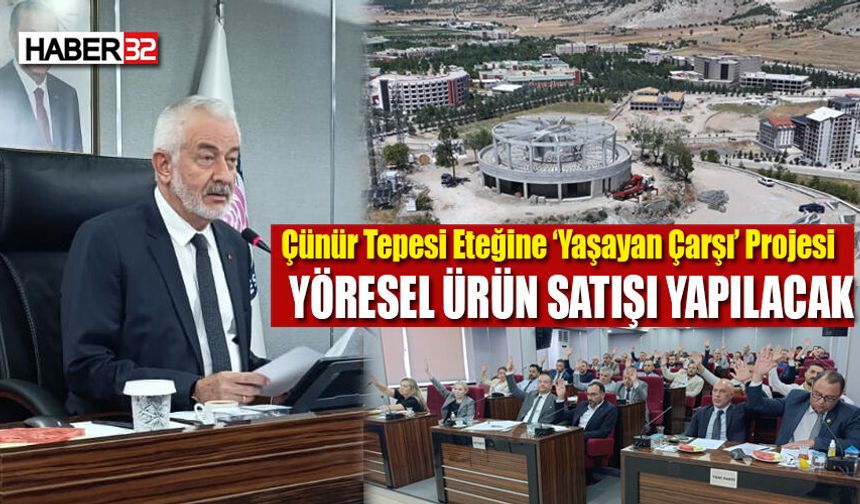 Çünür Tepesi Eteğine ‘Yaşayan Çarşı’ Projesi