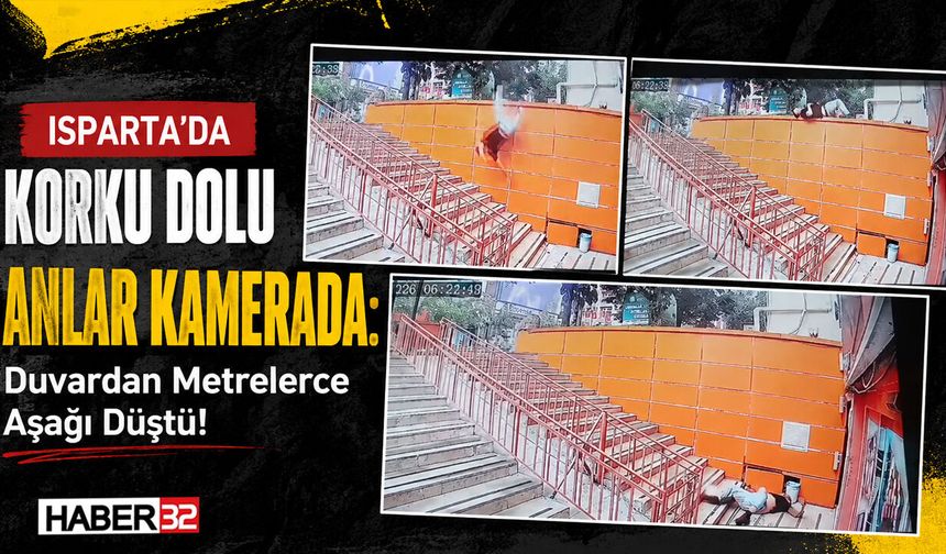 Duvardan Kafa Üstü Merdivene Çakıldı!