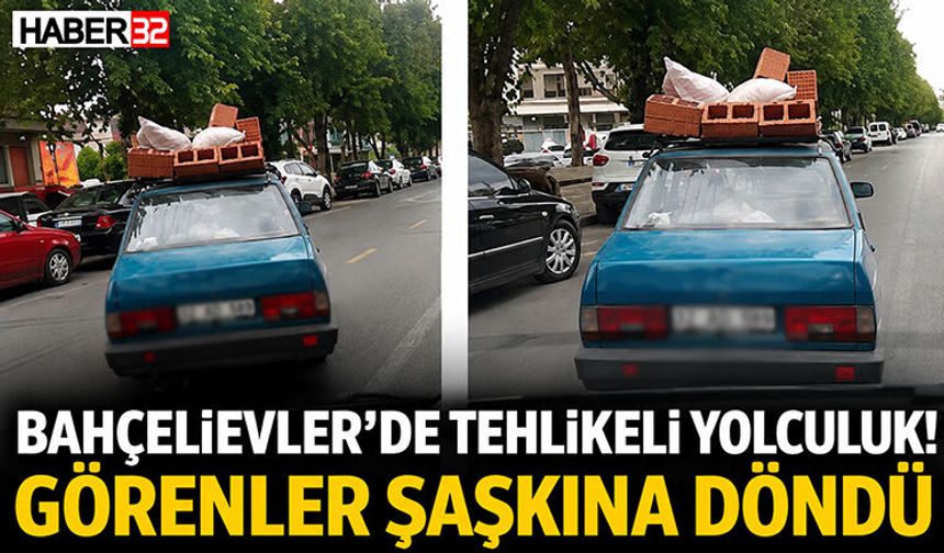 Bahçelievler’de Tehlikeli Yolculuk! Görenler Şaşkına Döndü