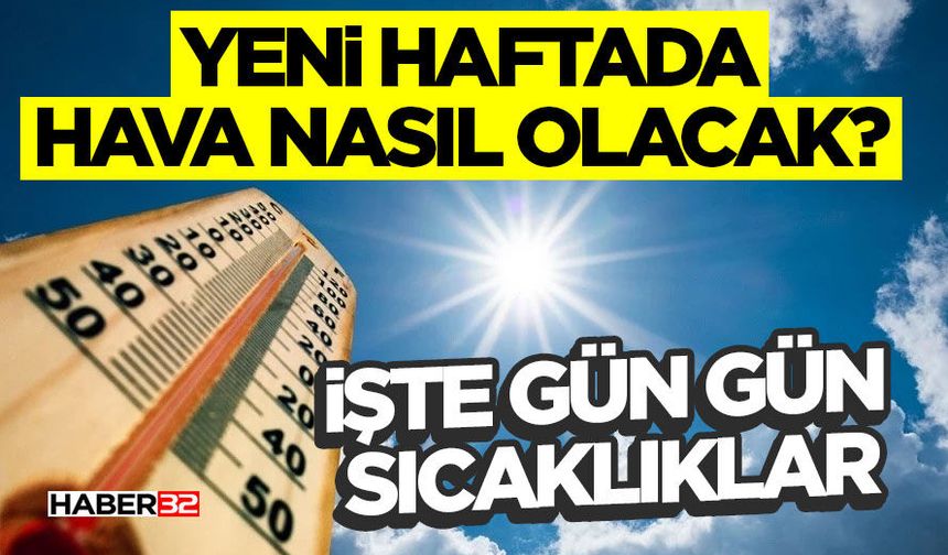 Yeni Haftada Hava Nasıl Olacak? İşte Gün Gün Sıcaklıklar