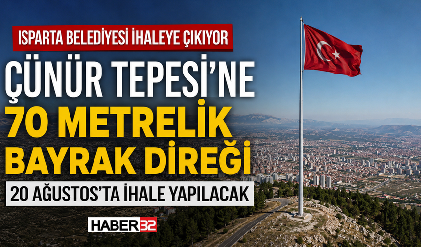 Çünür Tepesi’ne 70 Metrelik Dev Bayrak!