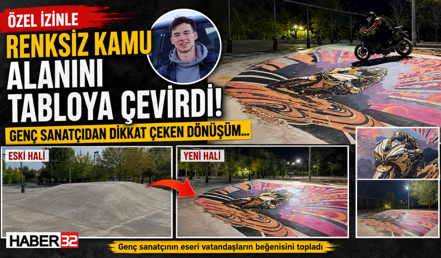 Özel İzinle, Renksiz Kamu Alanını Tabloya Çevirdi!