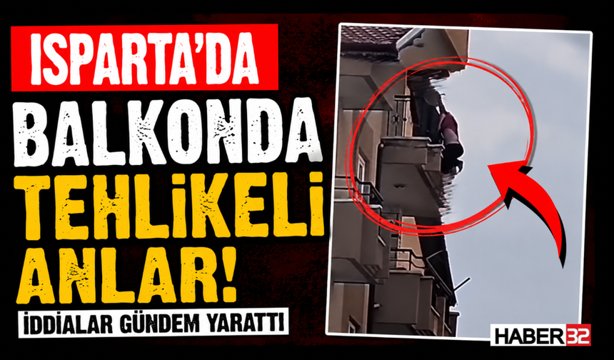 Isparta’da Balkonda Tehlikeli Anlar! İddialar Gündem Yarattı