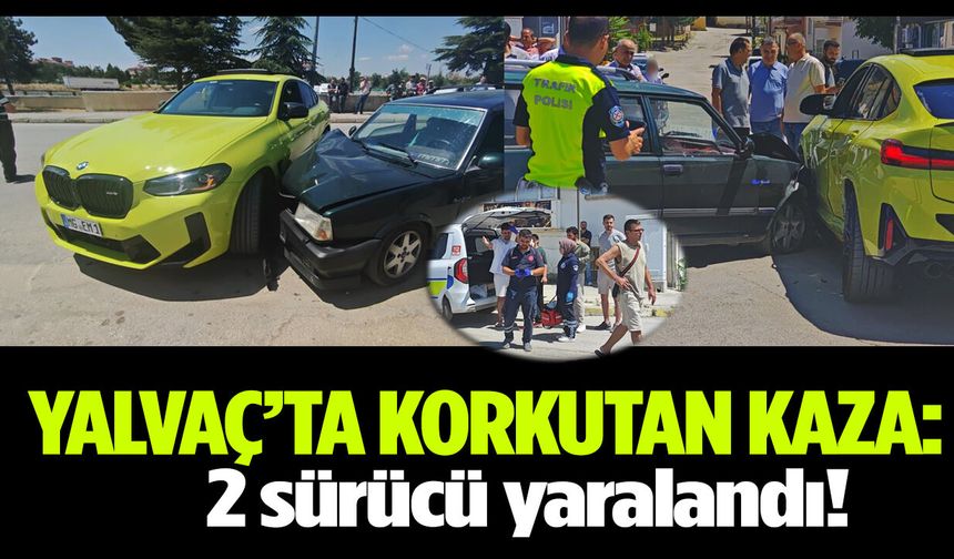 Yalvaç'ta Korkutan Kaza: 2 Yaralı!