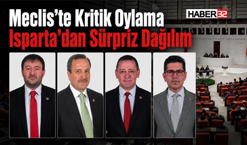 Meclis’te Kritik Oylama: Isparta’dan Sürpriz Dağılım