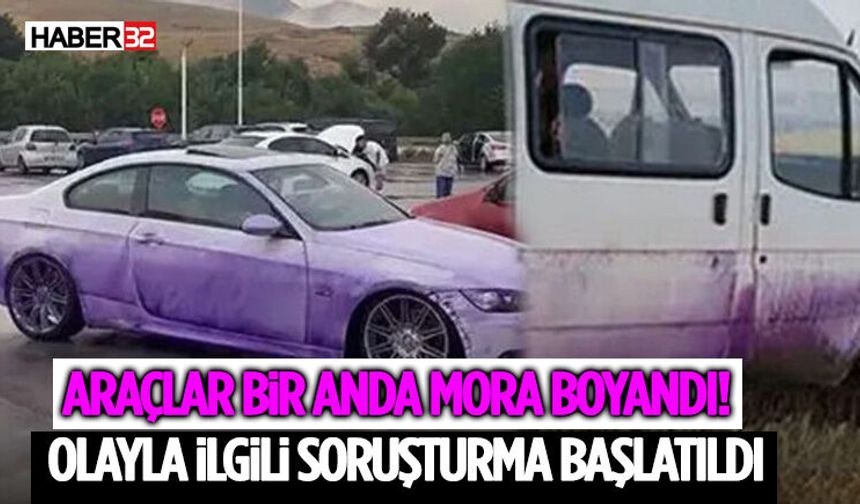Araçlar Bir Anda Mora Boyandı! Olayla İlgili Soruşturma Başlatıldı