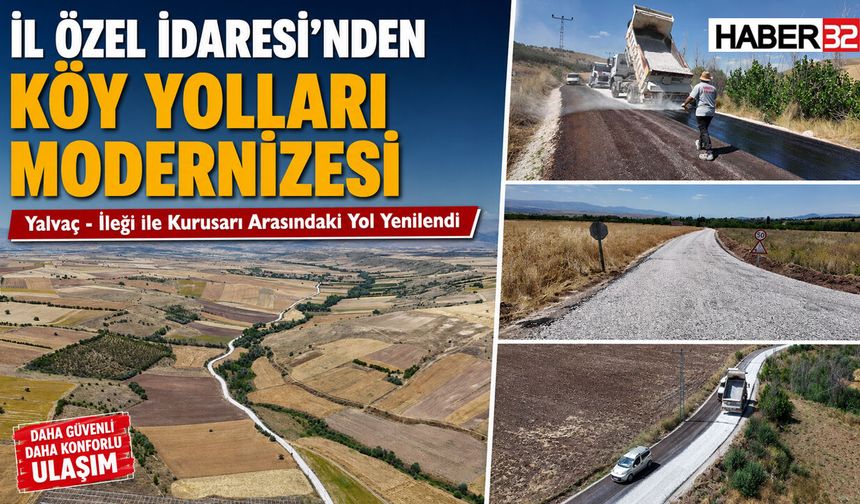 Yalvaç'ta Köy Yolları Modernizesi