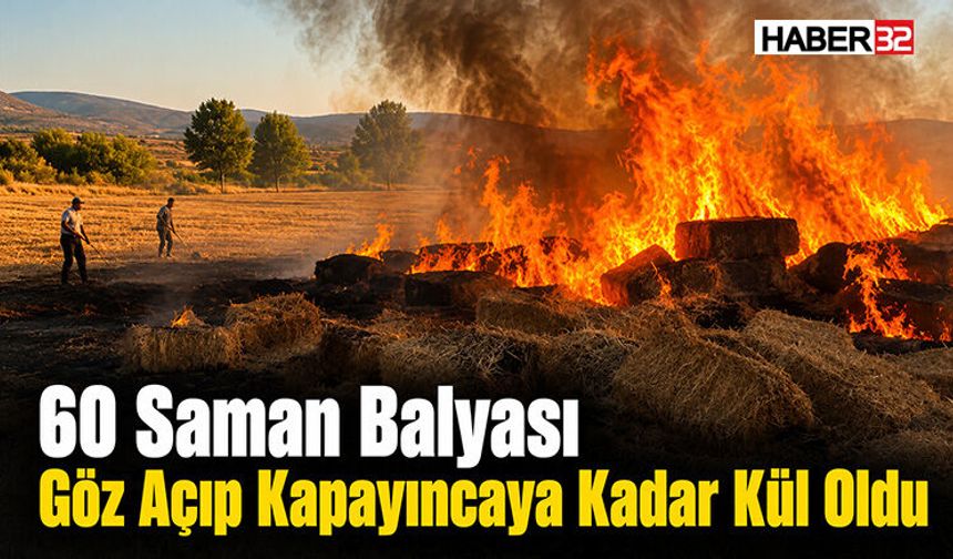 60 Saman Balyası Göz Açıp Kapayıncaya Kadar Kül Oldu