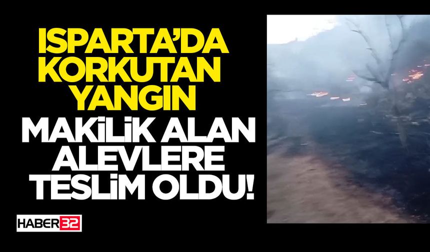 Isparta’da Korkutan Yangın: Yakaören’de Makilik Alan Alevlere Teslim Oldu!