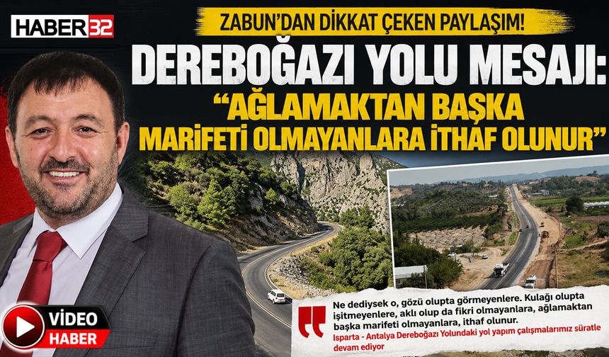 Zabun'dan Videolu Dereboğazı Göndermesi: "Ağlamaktan Başka Marifeti Olmayanlara İthaf Olunur"