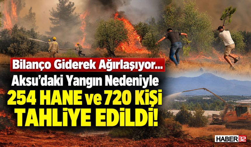 Aksu'daki Yangın Nedeniyle 254 Hane Tahliye Edildi!