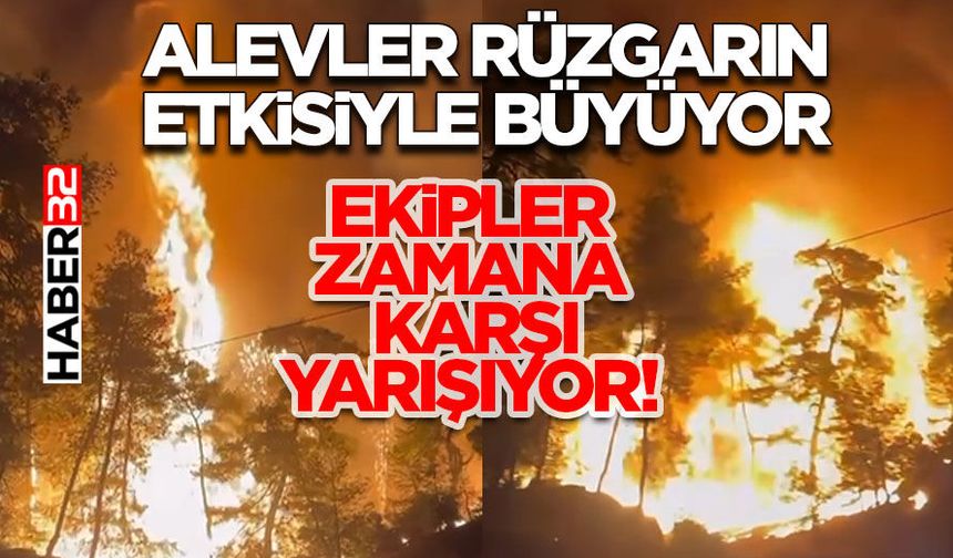Alevler Rüzgarın Etkisiyle Büyüyor
