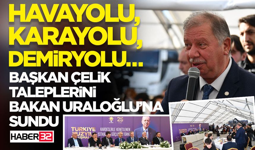 Başkan Çelik Taleplerini  Bakan Uraloğlu’na Sundu