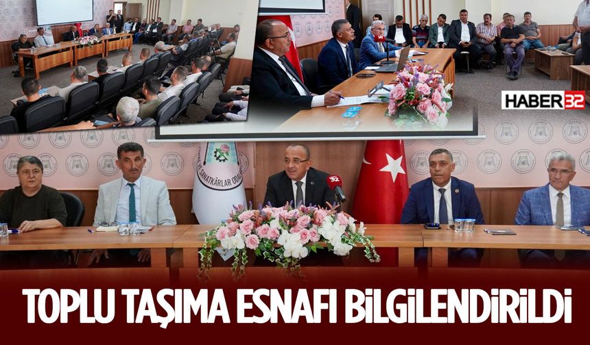 Toplu Taşıma Esnafı Bilgilendirildi