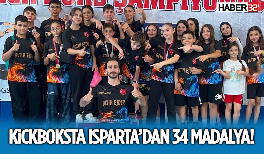 Kickboksta Isparta’dan 34 Madalya!