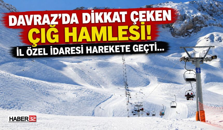 Davraz'da Dikkat Çeken Çığ Hamlesi!