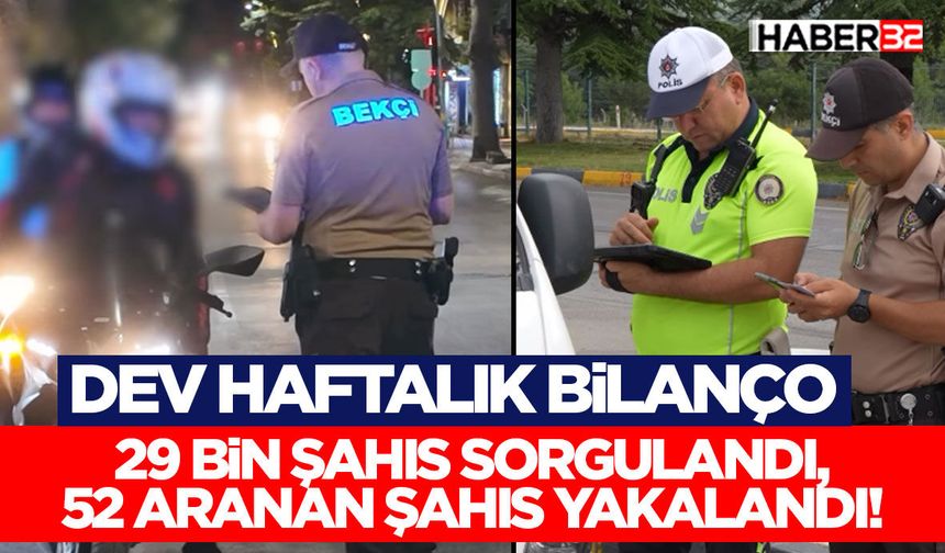 29 Bin Şahıs Sorgulandı, 52 Aranan Şahıs Yakalandı!