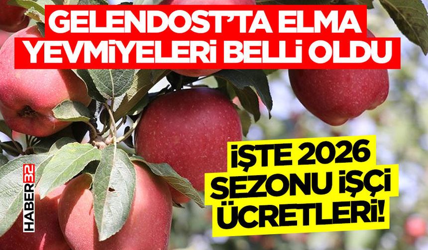 Gelendost’ta Elma Yevmiyeleri Belli Oldu: İşte 2026 Sezonu İşçi Ücretleri!