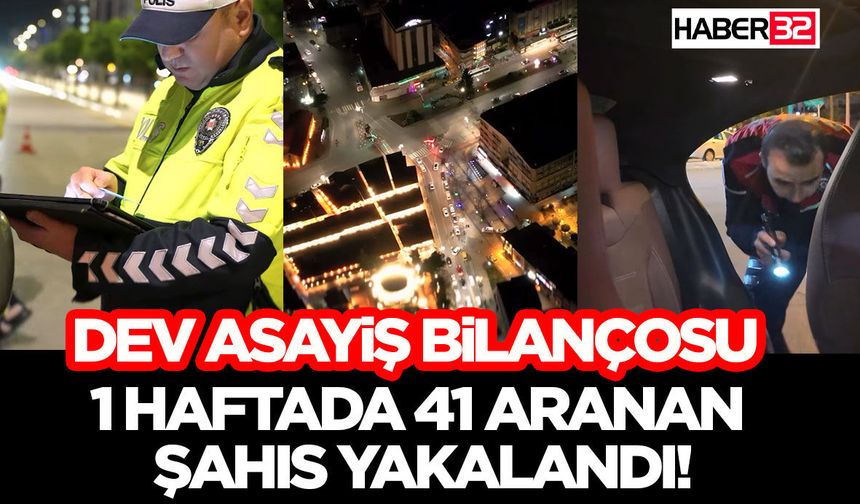 1 Haftada 41 Aranan Şahıs Yakalandı!