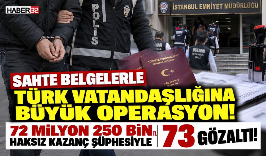 Sahte Belgelerle Türk Vatandaşlığına Büyük Operasyon!