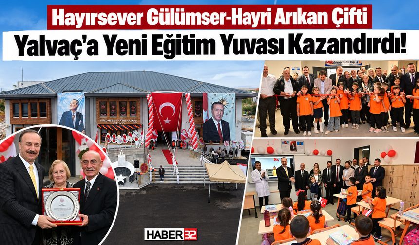 Hayırsever Arıkan Çiftinden Yalvaç'a Yeni İlkokul Desteği