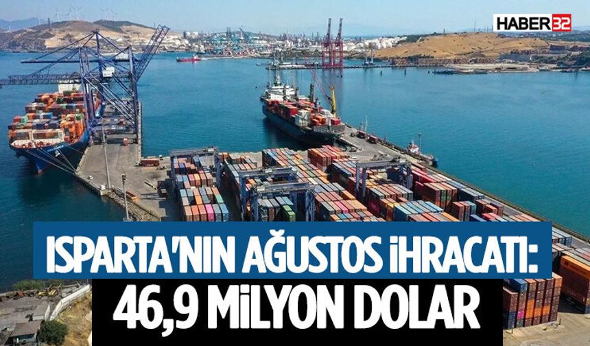 Isparta'nın Ağustos ihracatı: 46,9 milyon dolar